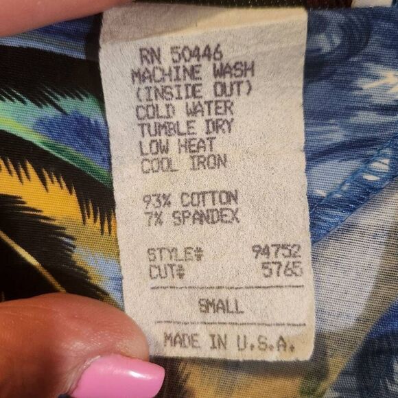 Peter Popovitch Vintage Tropical Print Dress with Sequins Small (5085) - Picture 5 of 6